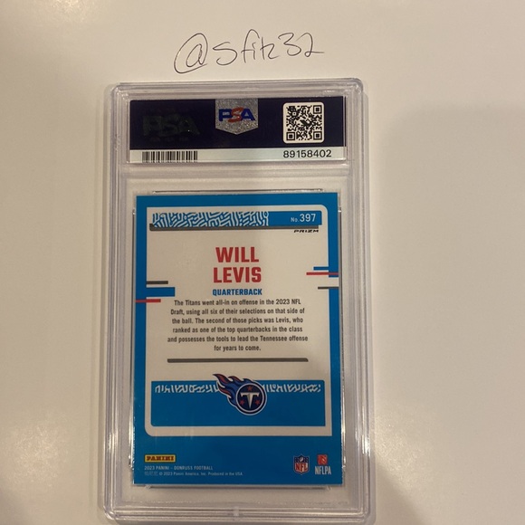 Will Levis Green Velocity PSA 9 - Picture 2 of 2
